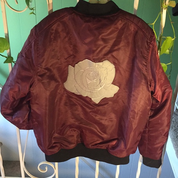 South Pole Other - Men's Custom Maroon Patchwork Bomber Jacket